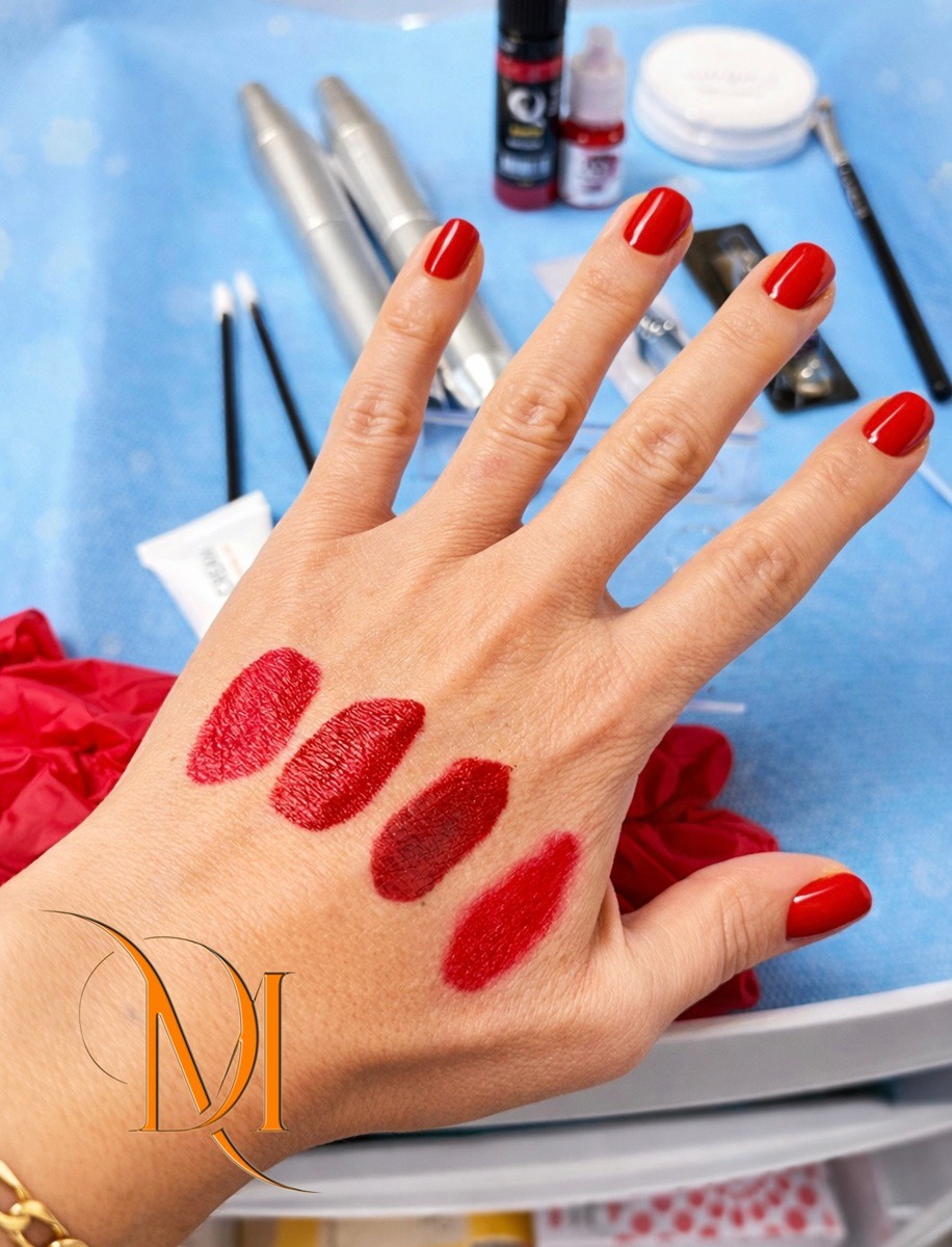 Choix des pigments pour le déroulement de la séance de maquillage permanent des lèvres